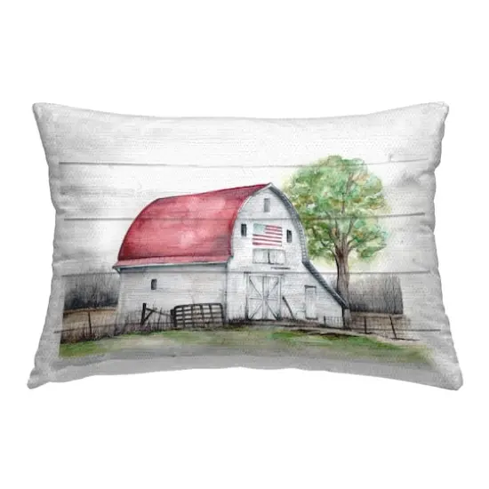 Stupell Industries Rustic Americana Farmhouse Outdoor Printed Pillow {1}