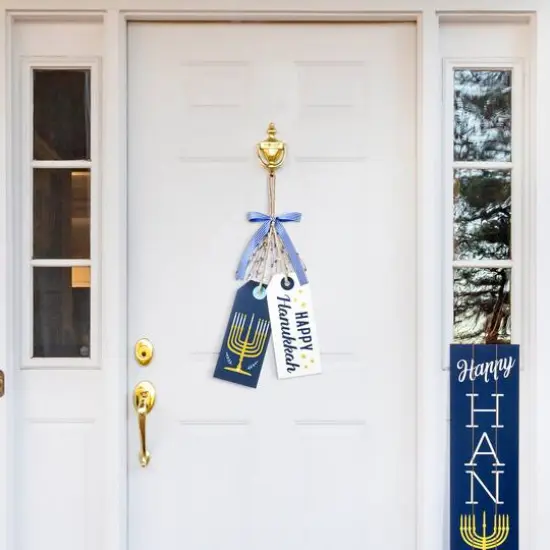 Glitzhome&reg; 24" Wooden Hanukkah Doorknob Hanging D&eacute;cor {4}