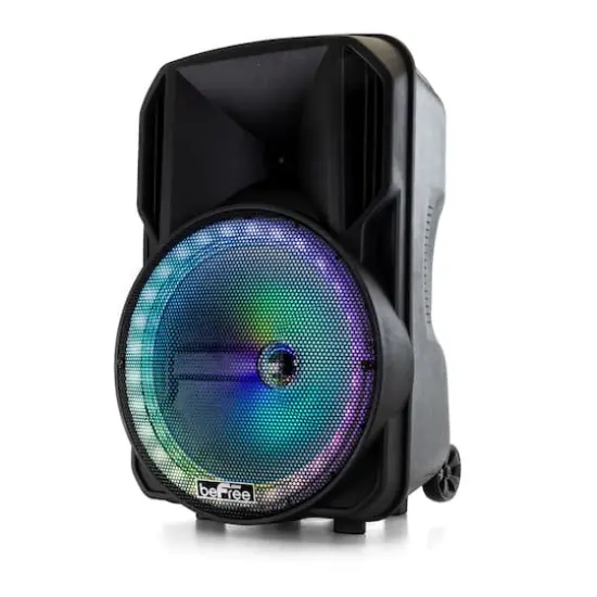 beFree Sound 12" Bluetooth Rechargeable Portable PA Party Speaker With Reactive LED Lights {3}