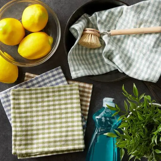 DII&reg; Lakehouse Check Heavyweight Dishcloths, 4ct. {9}