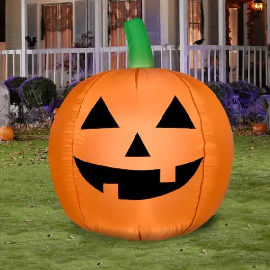 3.5ft. Airblown&reg; Inflatable Halloween LED Traditional Jack-O-Lantern {3}
