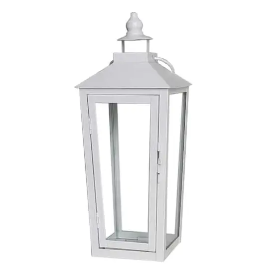 15.7" White Metal Lantern by Ashland&reg; {3}