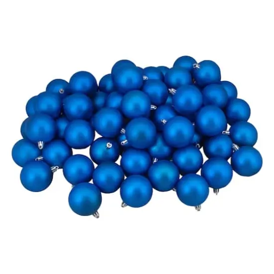 60ct Matte Lavish Blue Shatterproof Ball Ornaments {3}