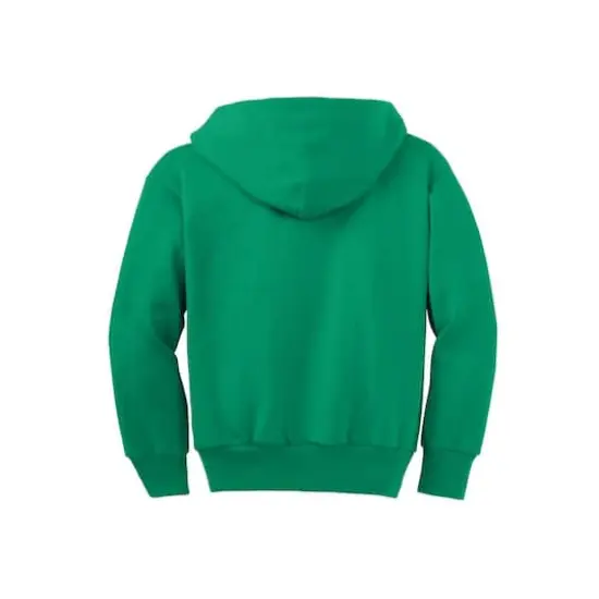 Port & Company® Youth Core Fleece Full-Zip Hooded Sweatshirt Kelly {5}