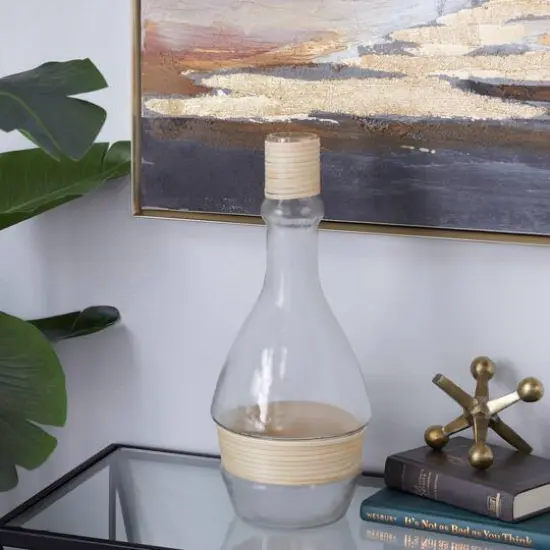 16" Clear Glass Coastal Vase {7}