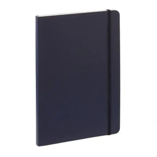 Fabrian&reg; EcoQua Plus A5 Lined Stitch-Bound Notebook Navy {4}