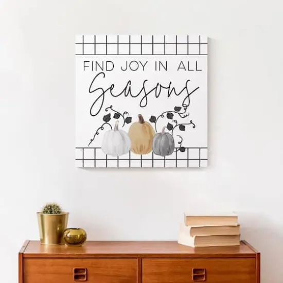 Find Joy Pumpkins Canvas Wall Art {5}