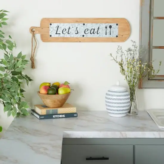 Brown Fir Modern Farmhouse Wall Decor, 7" x 29" x 2" {9}