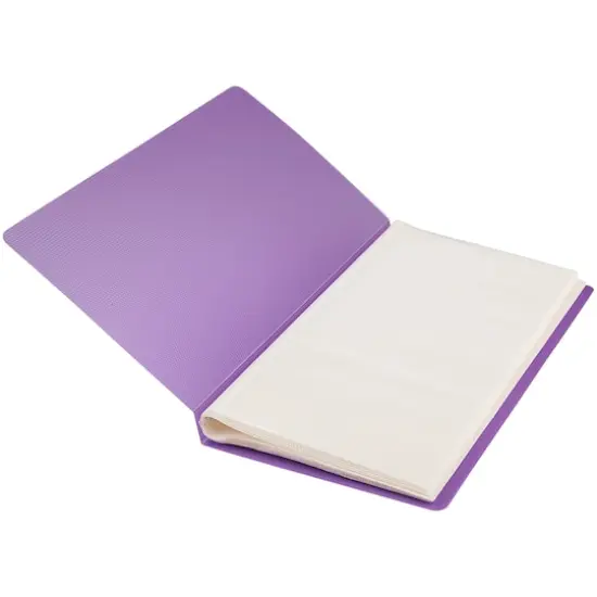 JAM Paper Purple Wallet Size Business Card Book, 12ct. {5}