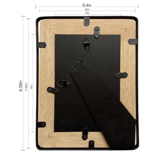 Expressions&trade; 4" x 6" Natural Wood & Black Frame by Studio D&eacute;cor&reg; {5}