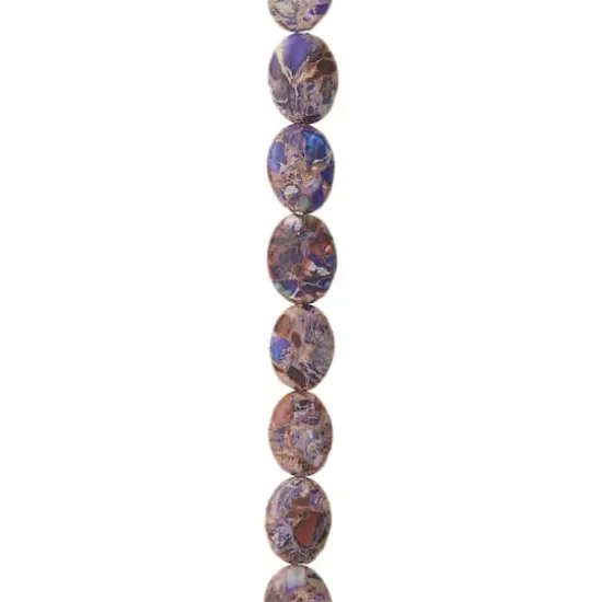 Amethyst Dyed Serpentine Jasper Oval Beads, 16mm by Bead Landing&trade; {1}