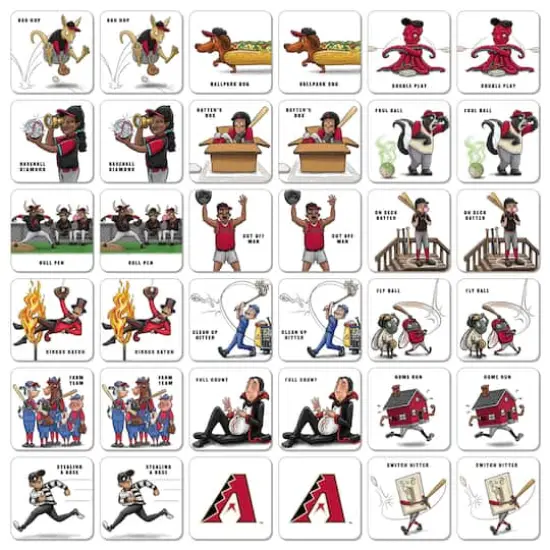 Major League Baseball Licensed Memory Match Game Arizona Diamondbacks {4}