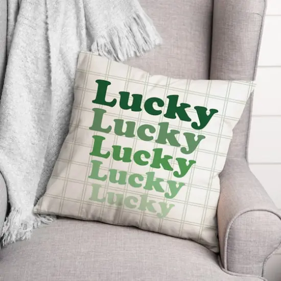 Lucky Stack St. Patrick's Day Throw Pillow {3}