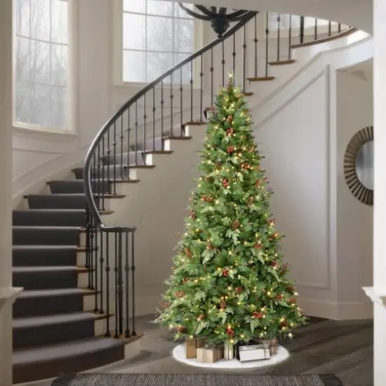 7.5ft. Pre-Lit Albany Spruce Artificial Christmas Tree, Dual-Color LED Lights {4}