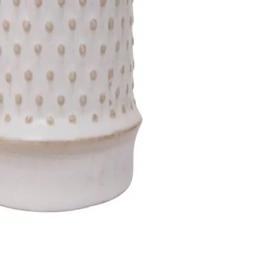 Hello Honey&reg; White Hobnail Pattern Stoneware Mug Set {3}