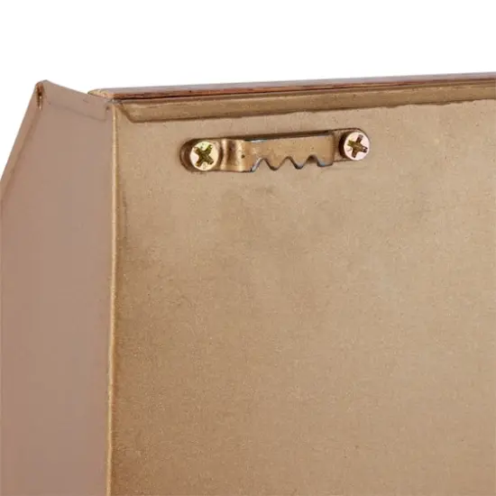 Brown Metal Industrial Wall Shelf, 22" x 16" x 5" {5}