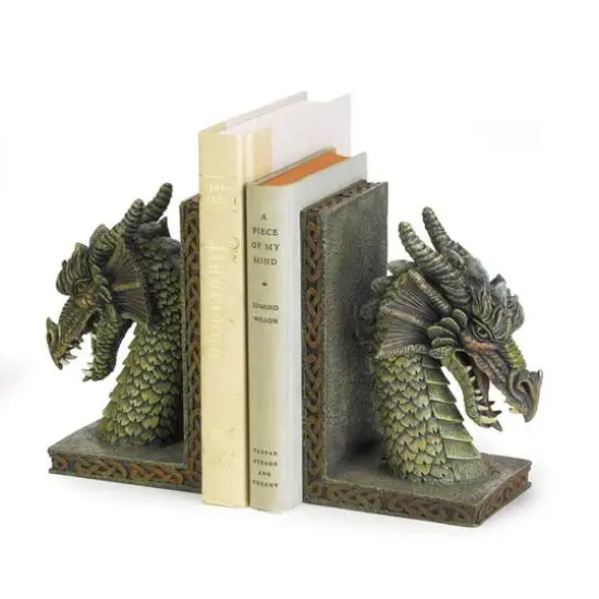 Fierce Dragon Bookends 10" x 3.25" x 7" {4}