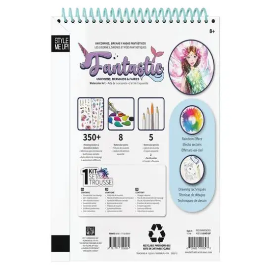 Style Me Up! Fantastic Unicorn, Mermaids & Fairies Watercolor Paint Kit {4}