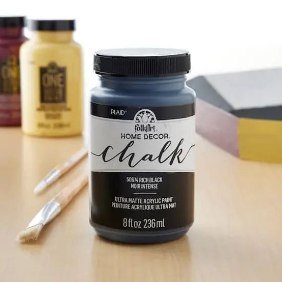 FolkArt&reg; Home Decor&trade; Chalk Paint Rich Black {3}