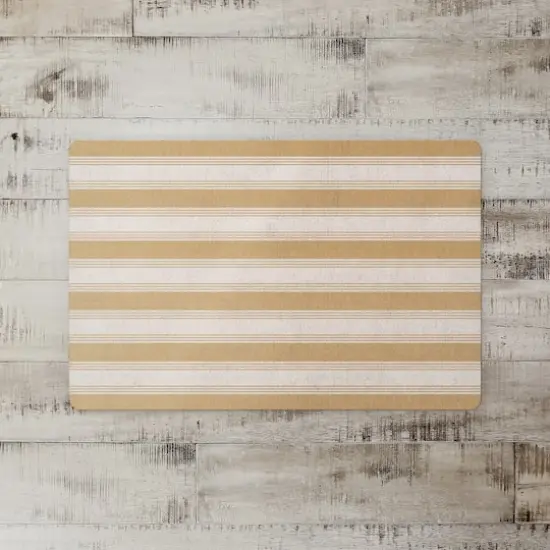 Stripe Floor Mat Gold {3}