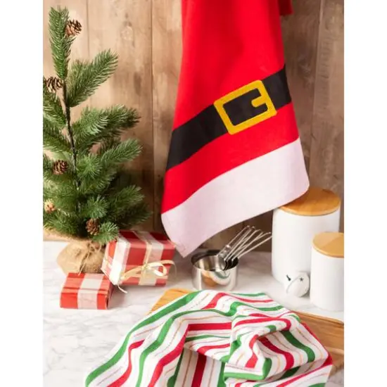 DII&reg; Santa Belt Dishtowel Set {3}