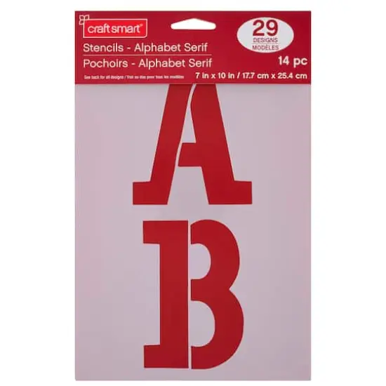 4.5" Serif Alphabet Stencils by Craft Smart&reg; {3}