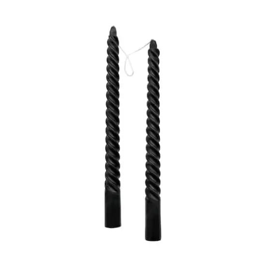10" Twist Taper Candles, 2ct. by Ashland&reg; Black {3}
