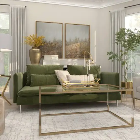 18" Gold Aluminum Brushed Vase with Hammered Top {14}