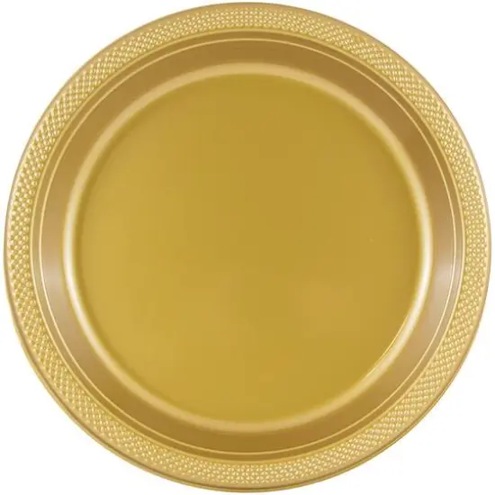 JAM Paper 7" Plastic Party Plates, 20ct. Gold {1}