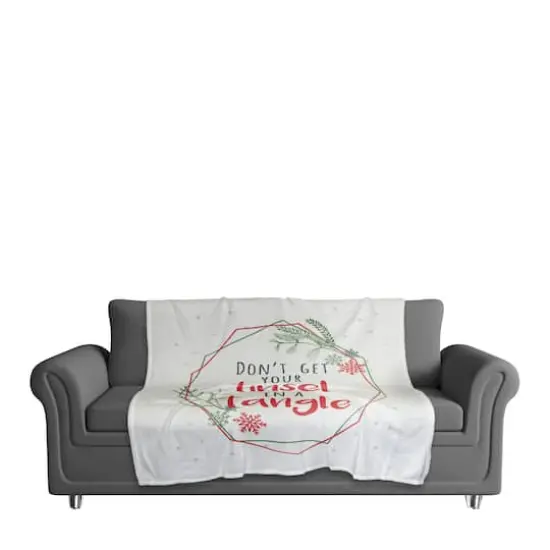 Tinsel Tangle 50x60 Coral Fleece Blanket {3}