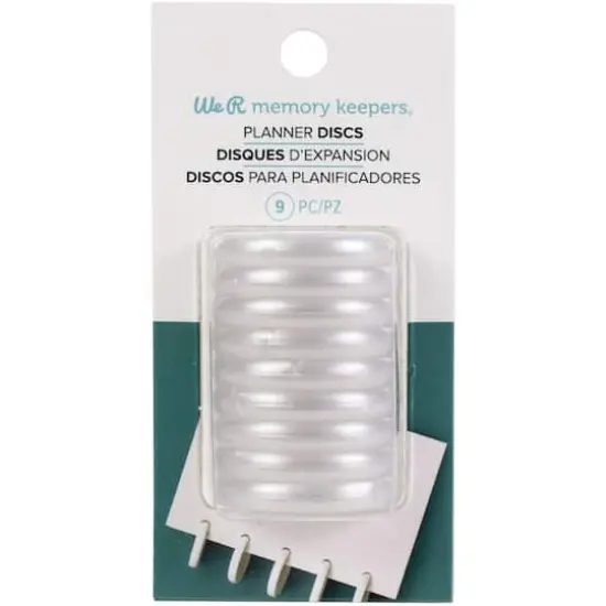 We R Memory Keepers&reg; Pearl Crop-A-Dile Power Punch Planner Discs, 9ct. {1}