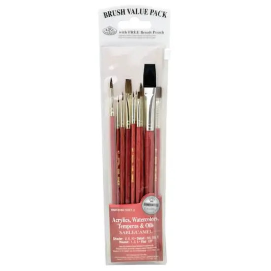 Royal & Langnickel&reg; Zip N' Close Sable & Camel 10 Piece Brush Set {1}