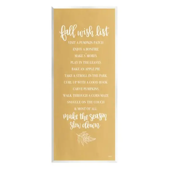 Stupell Industries Tan Fall Wish List Wall Plaque Art {1}
