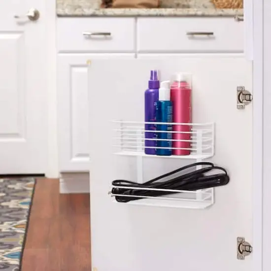 Household Essentials 2-Tier Door Mount Cabinet Organizer White {3}