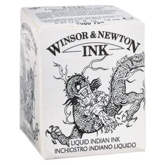 Winsor & Newton&reg; Drawing Ink, 14mL Liquid Indian Ink {1}