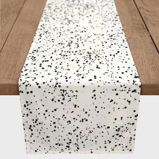 Monochromatic Dot Pattern 16" x 72" Cotton Twill Runner {1}