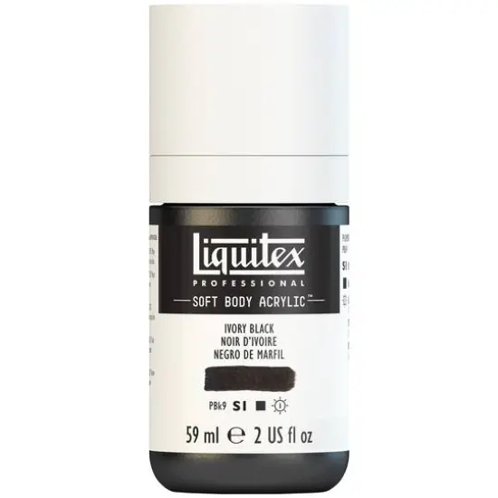 Liquitex&reg; Professional Soft Body Acrylic Bottle, 2oz. Ivory Black {8}