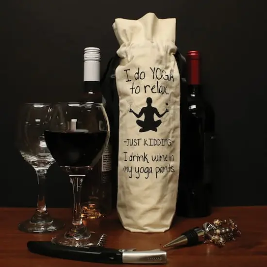 Personality Case&trade; Yoga Pants Canvas Wine Bag {3}