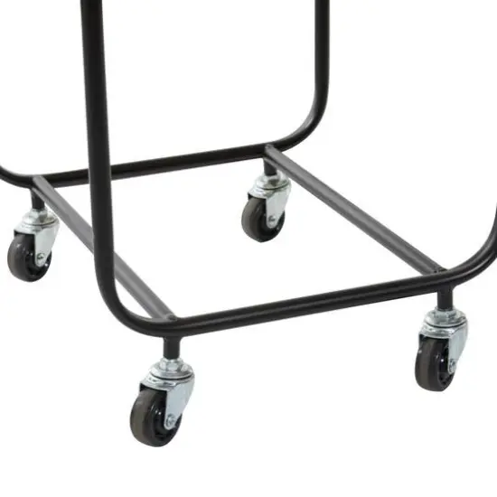 Black Contemporary Metal Storage Cart, 26" x 19" {4}