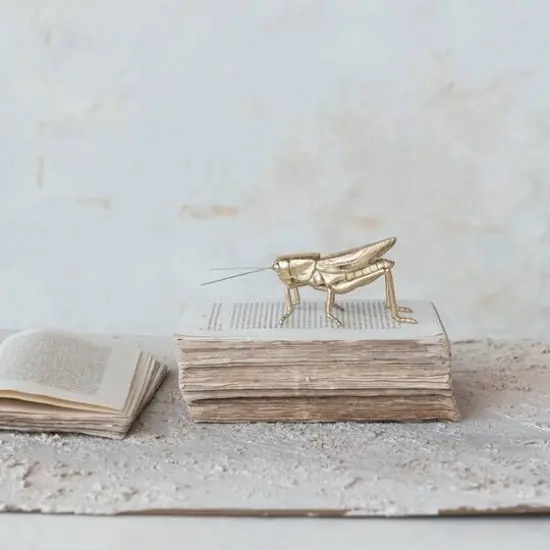 Hello Honey&reg; 5.5" Gold Gilded Garden Grasshopper D&eacute;cor {4}