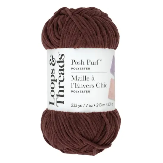 Posh Purl&trade; Yarn by Loops & Threads&reg; Chocolate Fudge {1}