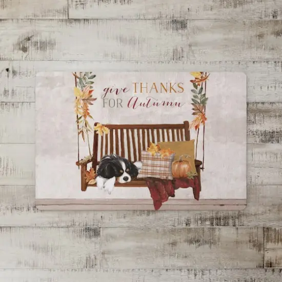 Autumn Porch Swing Floor Mat {3}