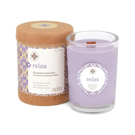 Root Candles Seeking Balance&reg; Relax: Geranium Lavender Jar Candle {1}