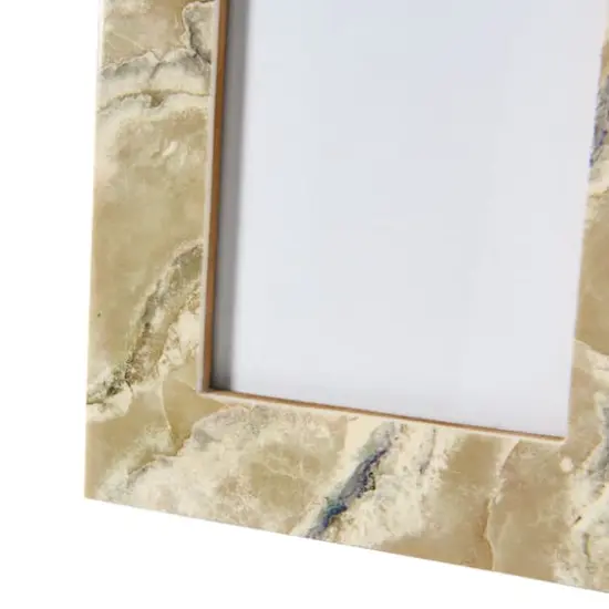 Hello Honey&reg; Marbled Cream Color Finish Resin & MDF 4" x 6" Tabletop Frame {3}
