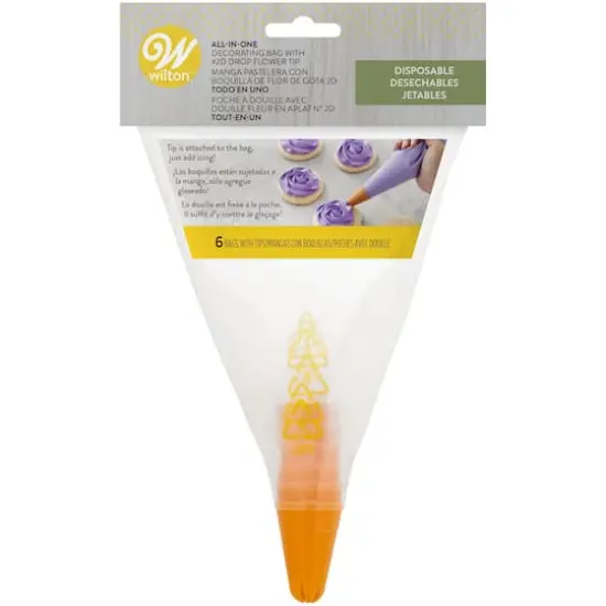 Wilton&reg; All-In-One Decorating Bags With #2D Drop Flower Tip {1}
