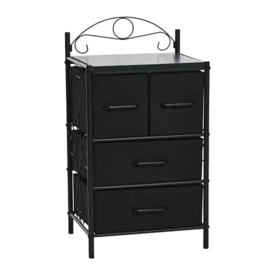 Household Essentials Victoria 32" 4-Drawer Dresser Black {1}