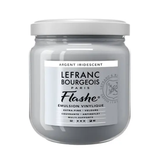 Lefranc & Bourgeois Flashe&reg; Matte Artist's Color, 400mL Iridescent Silver {1}