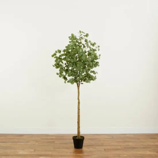 7ft. Potted Artificial Eucalyptus Tree {6}