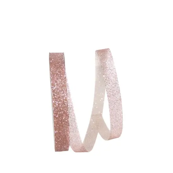 JAM Paper 5/8" x 25yd. Glitter Corsage Mesh Ribbon Rose {1}