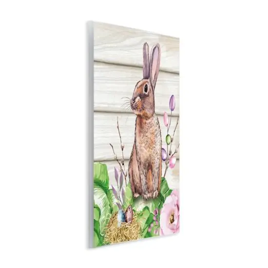 Stupell Industries Spring Flower Garden Country Rabbit Wall Plaque Art {4}